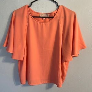 Size large philosophy top coral